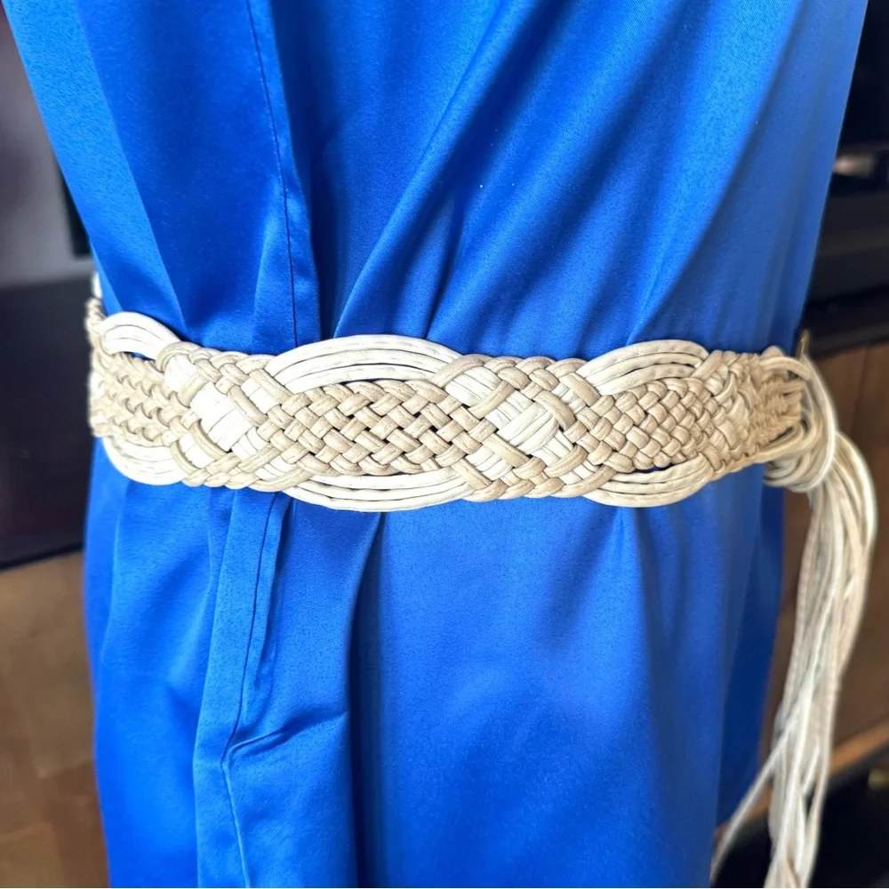 Vintage Braided Tan Belt